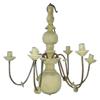 Image 1 : Early 6 light wooden candelabra, holds 6 candles, 16"L.