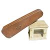 Image 1 : Lot of 2: Small wooden gum or candy show-case w/yellow paint, 11"H & Old handmade violin case.