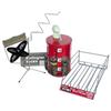 Image 1 : Revolving metal Kiwi Shoe Polish display rack w/product, wire rack & 2 Burlington Socks signs.
