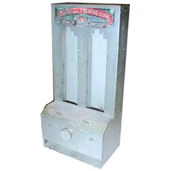 Mills two column metal gum vender, C.1930.