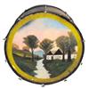 Image 1 : Large old parade drum w/handpainted scene, 29" Dia.