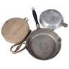 Image 1 : 3 unusual Buster Brown premiums: 9" Dia. frying pan, 8" canteen, 7" mess kit.