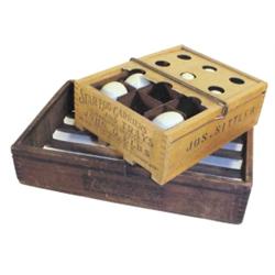 Lot of 2 "Star Egg Carriers", Rochester, NY., 1903 & 1906 pat. dates, 8" x 12" & 6" X 8".