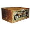 Image 1 : Advertising wooden box for "Holmes & Coutt's Biscuits," 19”W x 9”H.