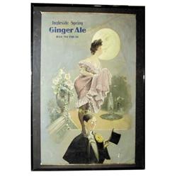 Litho on paper for "Ingleside Spring Ginger Ale."  C.1910, 15"W x 22"H.