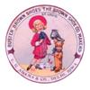 Image 1 : Buster Brown Shoes pocket mirror, adv. E.G. Adams & Co., Delhi, IA., VG cond., C. 1900, 2 1/4" Dia.