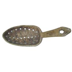 Primitive carved wood cream skimmer, 17"L.