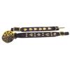 Image 1 : Lot of 2 fancy horse straps, brass w/clover & hearts, 15" & 19"L.