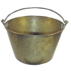 Brass apple butter kettle w/handle, nice condition, 13 1/2"Dia.