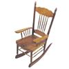 Image 1 : Miniature handmade walnut rocker, 13"H.