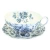 Image 1 : Oversized ironstone cup & saucer, Johnson Bros., "English Chippendale", 9 1/2" & 11 1/2"Dia.