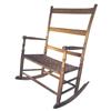 Image 1 : Double rocker, maple w/woven seat, 33"W x 39"H.
