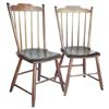 Image 1 : Lot of 2 rabbit ear Windsor chairs, C. 1860-1875, 35"H.