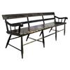 Image 1 : Neat old Deacon’s bench w/old black paint, 82" L. Great lines.