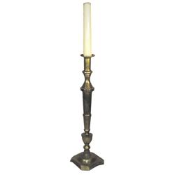 Very large brass candle stand, heavy & good quality, 28"H.