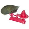 Image 1 : Fairbanks' Standard country store scale w/brass scoop & 6 weights, red paint.