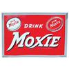 Image 1 : Embossed tin sign for "Old Moxie-New Moxie," 27"W x 19"H.