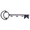 Image 1 : Large hanging iron key hat holder, holds 4 hats, 26" W.