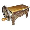 Image 1 : Cast Iron hand crank tobacco shredder, C. 1900.  Excellent condition, 13"L x 8"H.