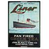 Image 1 : Contemporary wood trade sign, “Liner Green Tea-John Blaul, Cedar Rapids, IA.” Wonderful color & grap