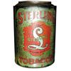 Image 1 : "Sterling Tobacco" tin, lge. size. Shows some wear, average condition. 12”H.