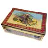 Image 1 : "Ben Bey" cigar humidor/tin. Some top rust, 9”W x 3”H.