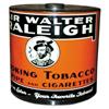 Image 1 : Tobacco tin, "Sir Walter Raleigh." Rare bulk size. Ex. cond. 12"H & 12"Dia.