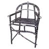 Image 1 : Children's twig chair, original black & silver paint, great condition, 26" H.