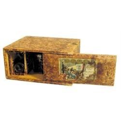 Magic lantern in it's original box, German, 8 1/2"W x 7 1/2"H.