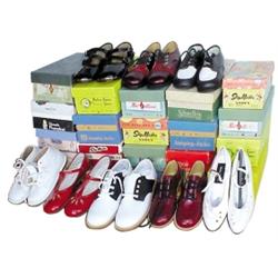 20 pr. vintage NOS children's shoes of various brands, C. 1950's-70's.