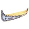 Image 1 : Norwegian hand carved ship w/original black, white & red paint, 32" L.