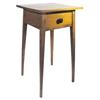 Image 1 : Tiger birch side table w/drawer, splayed legs, 27 1/2" H.