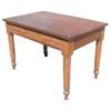 Image 1 : Cherry table w/tiger maple side panels & end drawer, 40"W x 27"H.