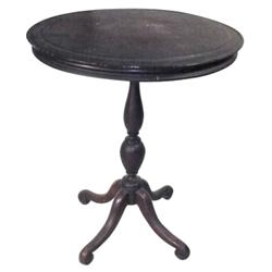 Round walnut parlor table w/original surface, late 1800's, 28"H x 24" Dia.