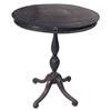 Image 1 : Round walnut parlor table w/original surface, late 1800's, 28"H x 24" Dia.