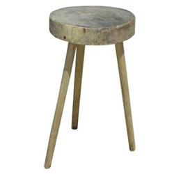 Round-topped primitive 3 legged milk stool.