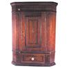 Image 1 : Hanging corner cupboard, pine w/original surface & stenciling, nice cornice molding, great old piece