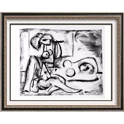 Pablo Picasso 'After'  Seated Woman and Sleeping Woman c. 1933-34 Fine Art Print from Museum Artist