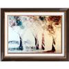 Image 1 : Acrylic Painting on Paper Fantastic Abstract Trees Signed Large Art