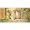 Image 2 : ALICIA QUAINI 30x60 ORIGINAL Signed Still Life CANVAS PAINTING RARE SALE