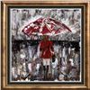 Image 1 : Pop Red Umbrella Impressionism Colorful Abstract Figurative Painting on Canvas Janier