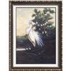 Image 4 : American Beauty Egret Realism Huge Original Painting on Canvas