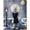 Image 2 : Paris Evening Rain Umbrella Original Painting Acrylic Palette Knife Janier
