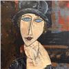 Image 3 : Hat & Necklace Original Painting Janier Signed Canvas