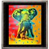 Image 1 : POP ART CANVAS ORIGINAL ELEPHANT COLORFUL ESTATE SALE