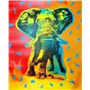 Image 2 : POP ART CANVAS ORIGINAL ELEPHANT COLORFUL ESTATE SALE