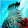 Image 3 : COLORFUL POP ART CANVAS ORIGINAL ZEBRA ART SALE ONLY $100