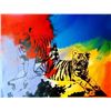 Image 2 : POP CANVAS TIGERS ORIGINAL ARTWORK SIGNED HUGE SALE