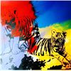 Image 3 : POP CANVAS TIGERS ORIGINAL ARTWORK SIGNED HUGE SALE