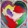 Image 4 : LOVE Pop Heart Original Mixed Media Painting Canvas